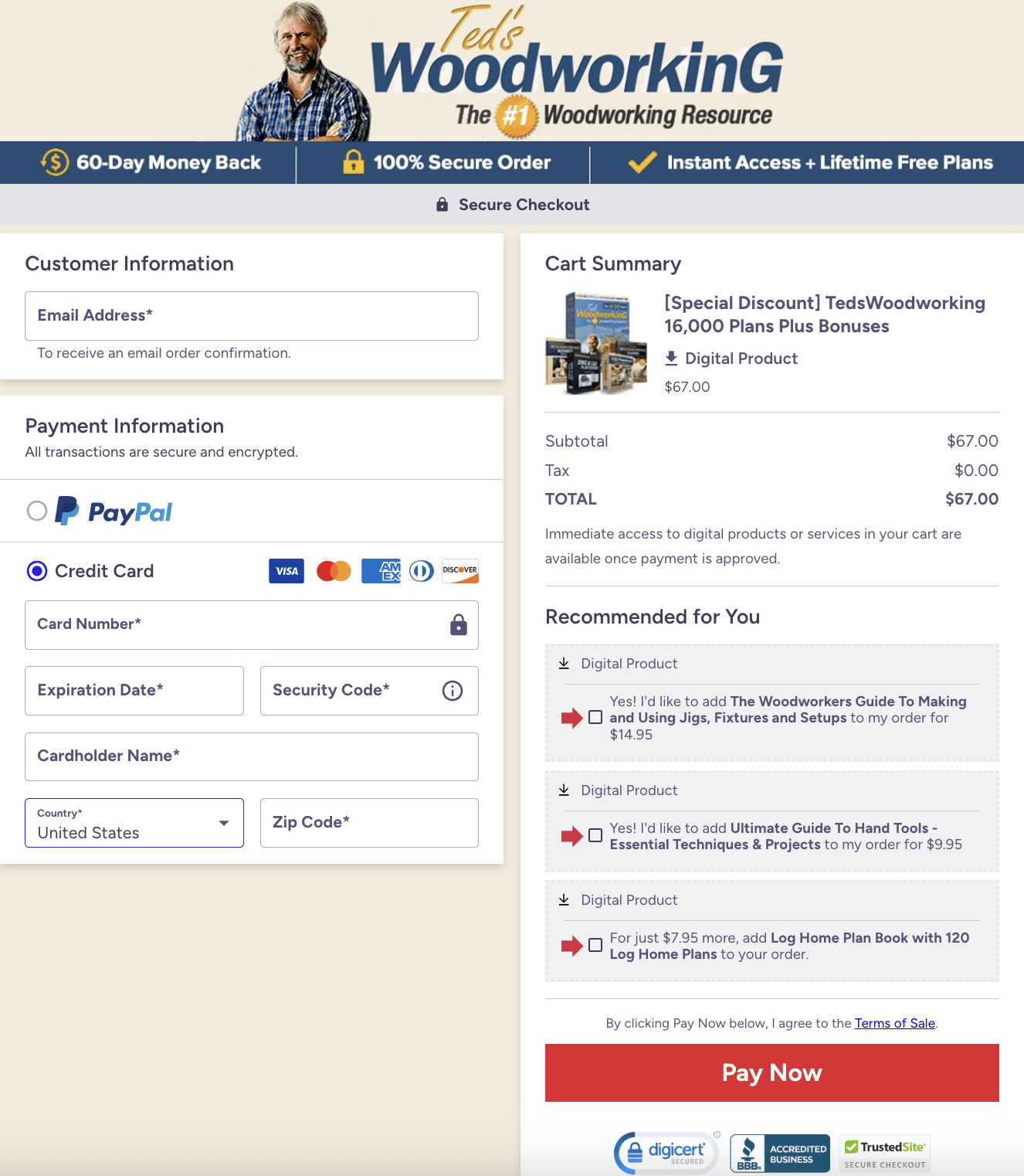 Teds Woodworking-Secure-Checkout